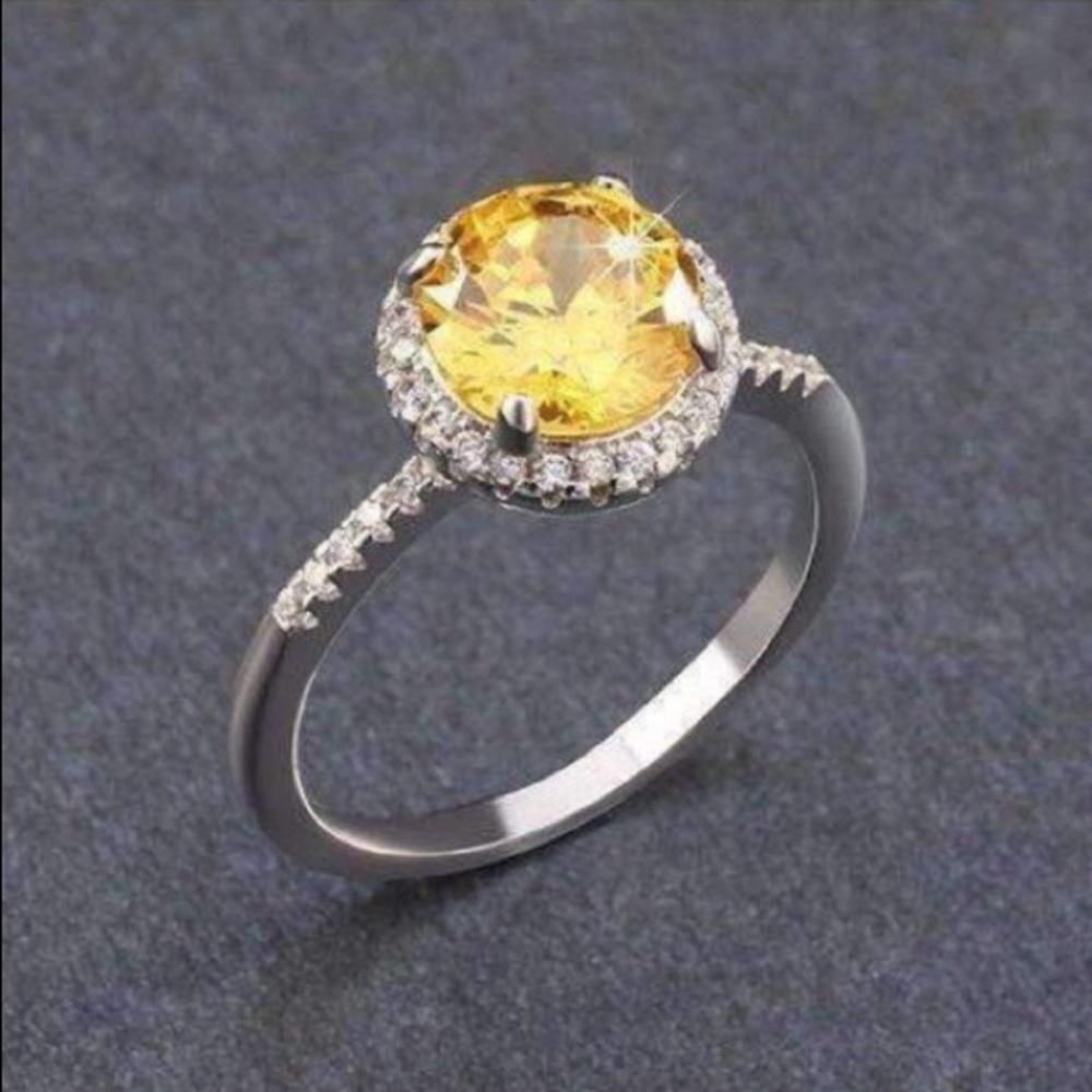 Canary cz ring